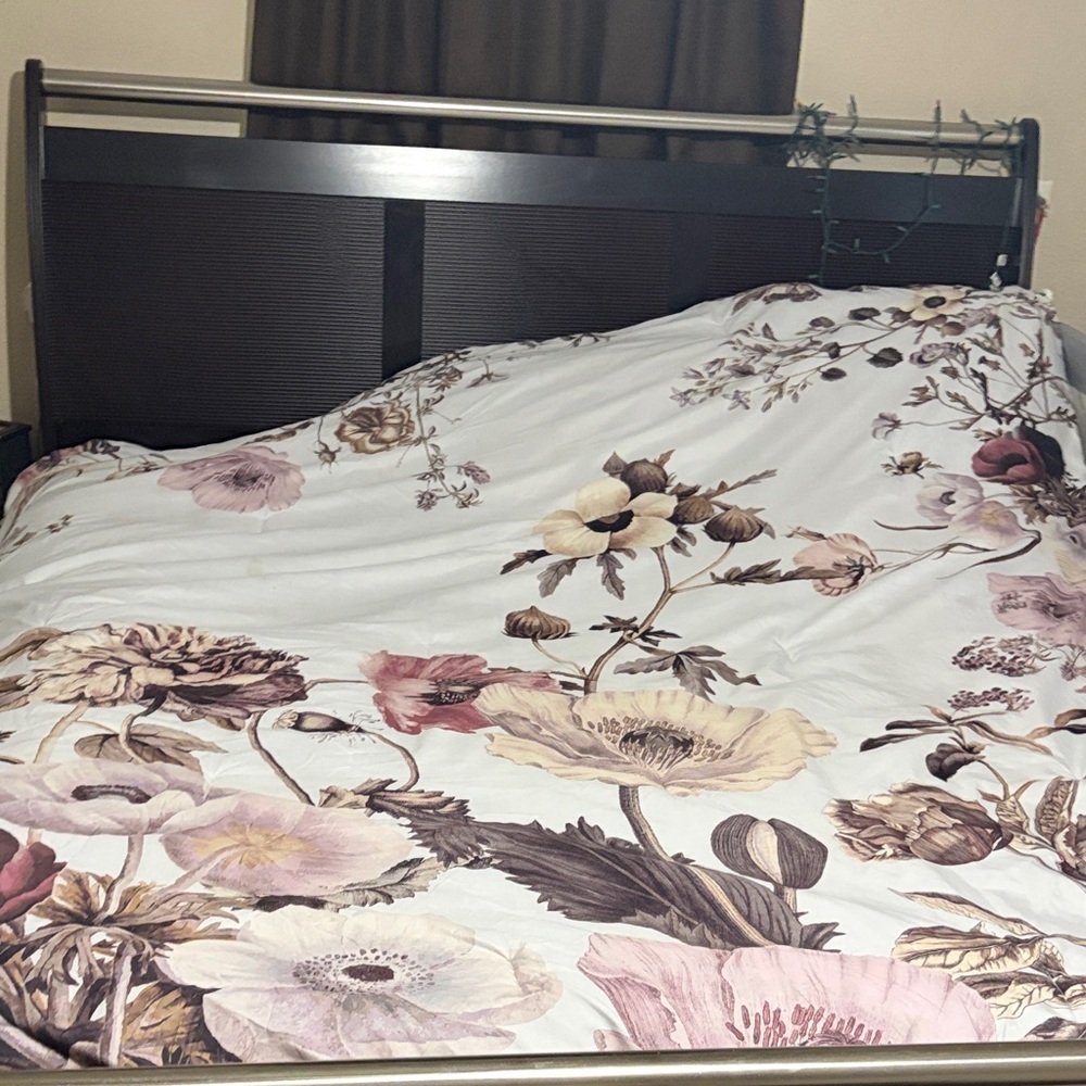 Floral Print Comforter Set in Cream and Pink - Stylish Home Bedding